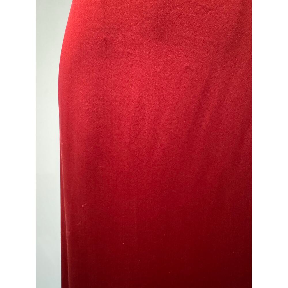 REFORMATION Frankie Silk Maxi Dress in a Vibrant Red with Rosette Size 6 - Picture 8 of 9
